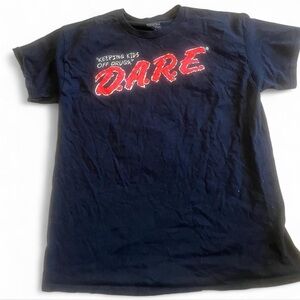 D.A.R.E. Logo Short Sleeve Tee - Black Nostalgia